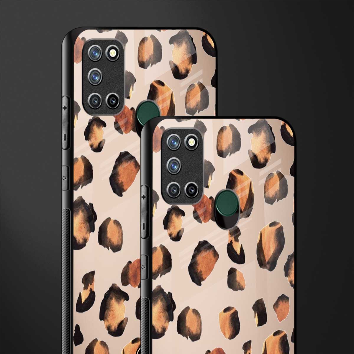 cheetah fur gold edition glass case for realme 7i image-2