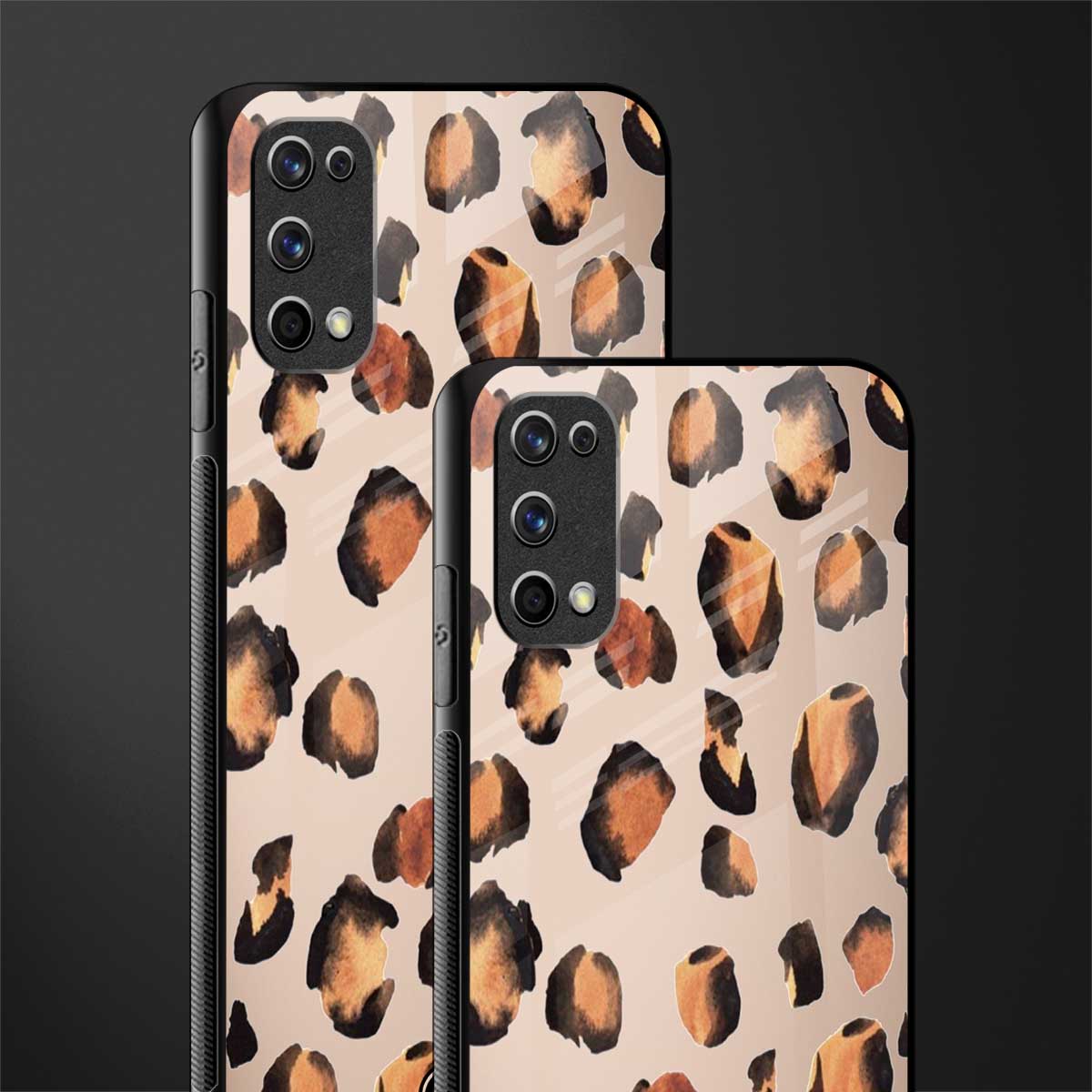 cheetah fur gold edition glass case for realme 7 pro image-2