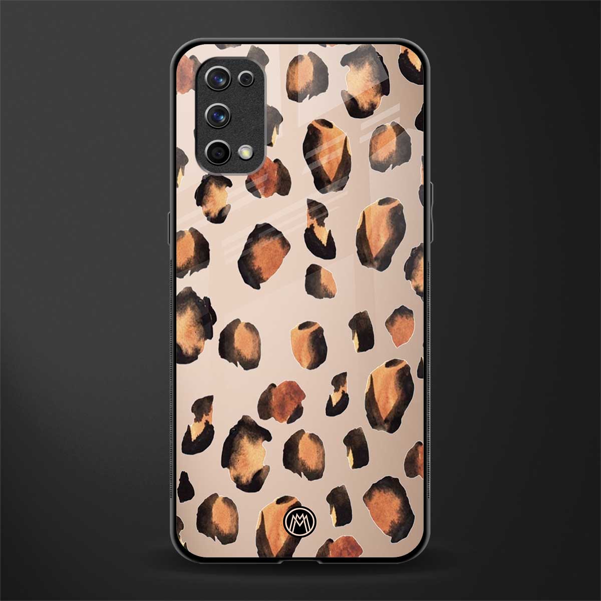 cheetah fur gold edition glass case for realme 7 pro image