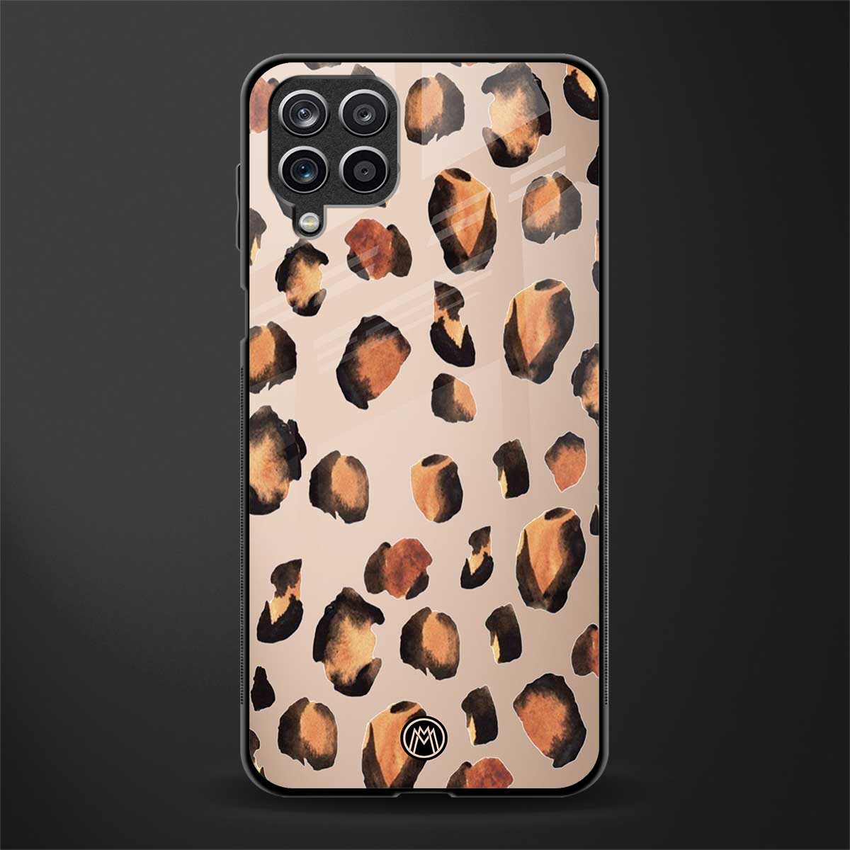 cheetah fur gold edition glass case for samsung galaxy m12 image