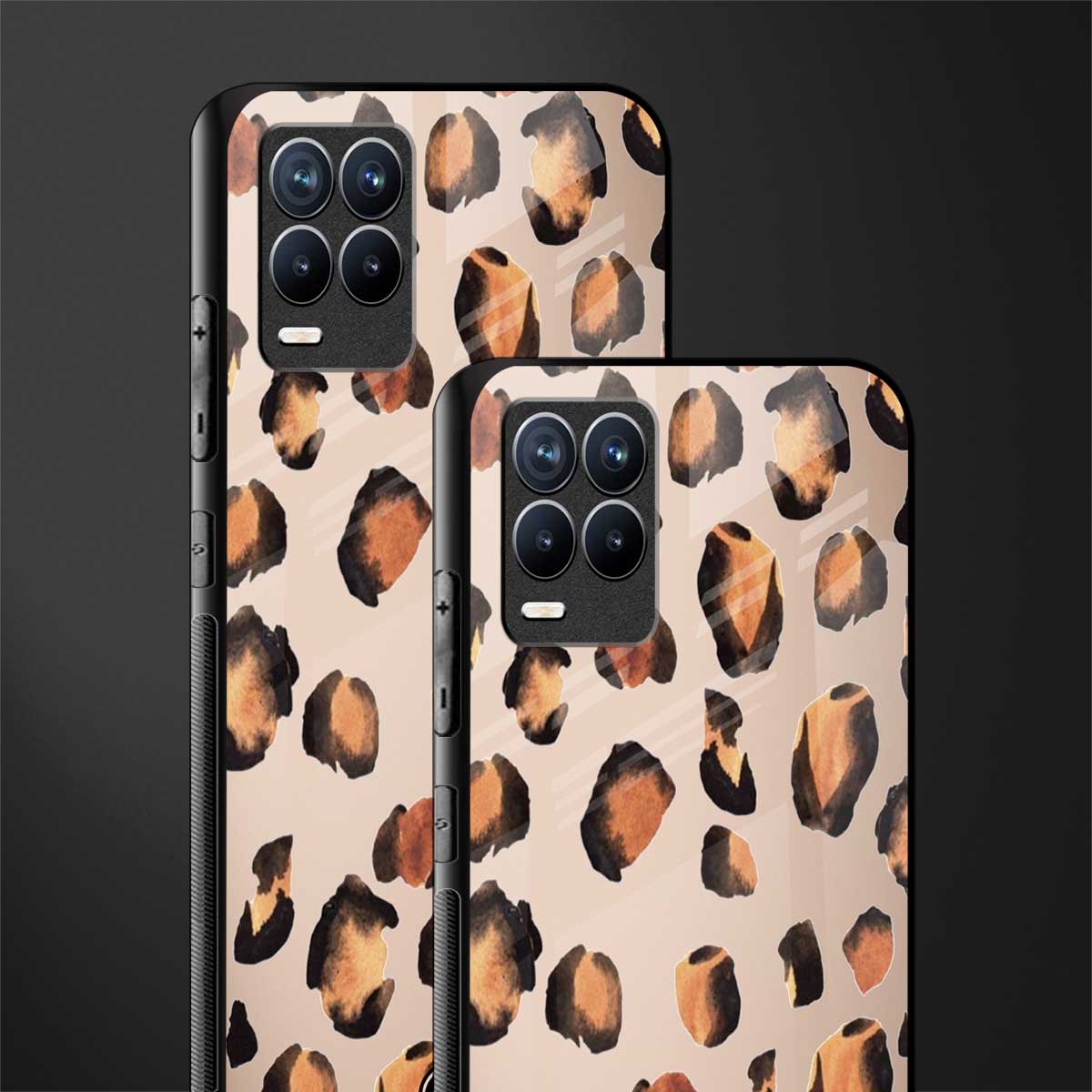 cheetah fur gold edition glass case for realme 8 4g image-2
