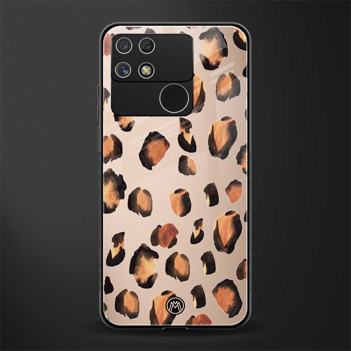 cheetah fur gold edition back phone cover | glass case for realme narzo 50a