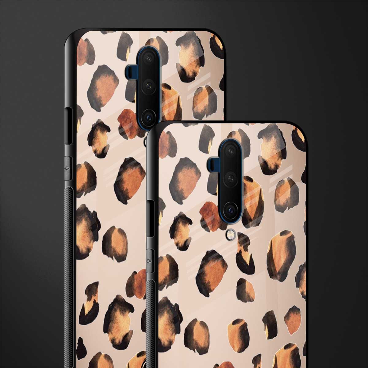 cheetah fur gold edition glass case for oneplus 7t pro image-2