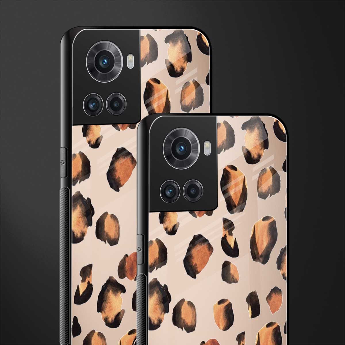 cheetah fur gold edition back phone cover | glass case for oneplus 10r 5g