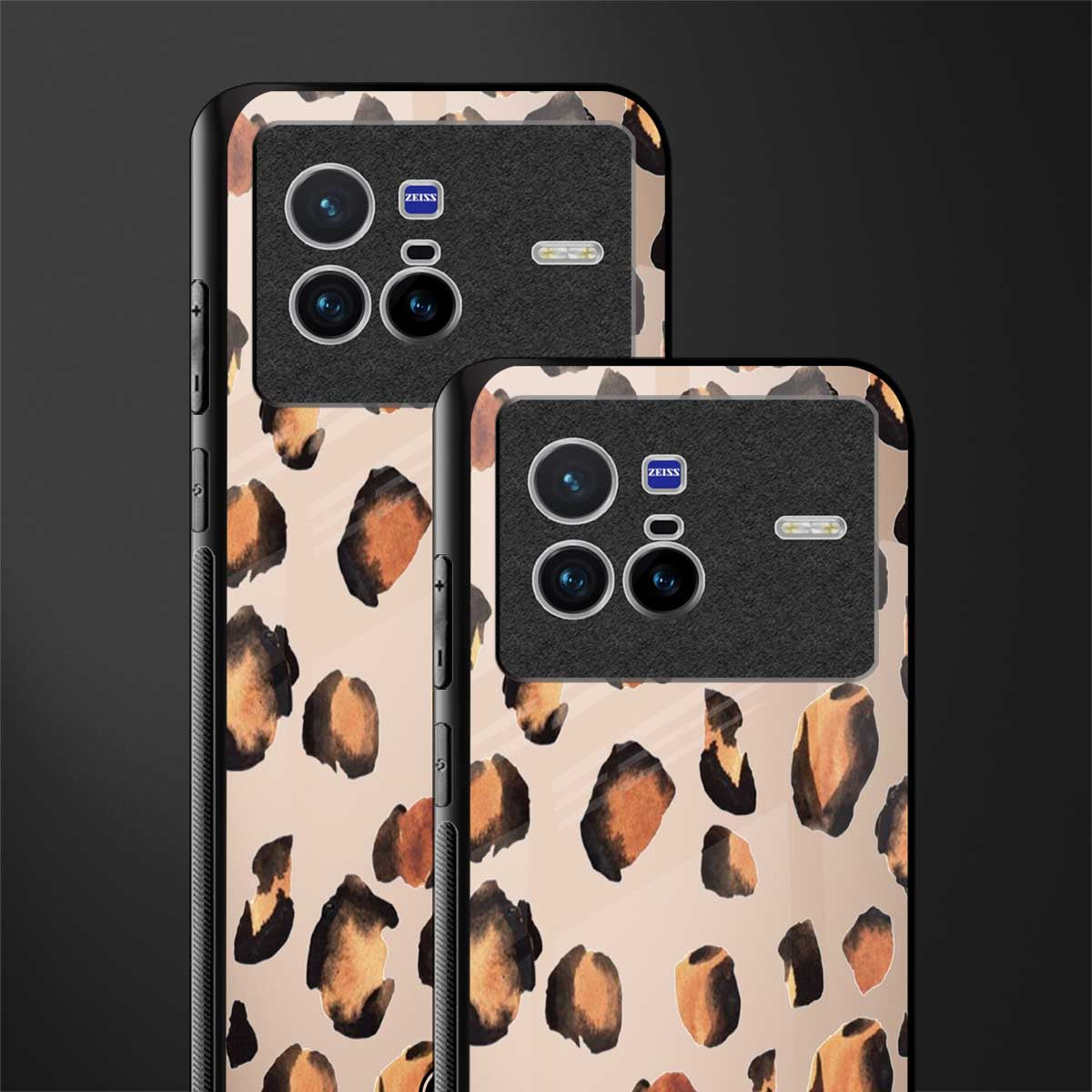 cheetah fur gold edition glass case for vivo x80 image-2