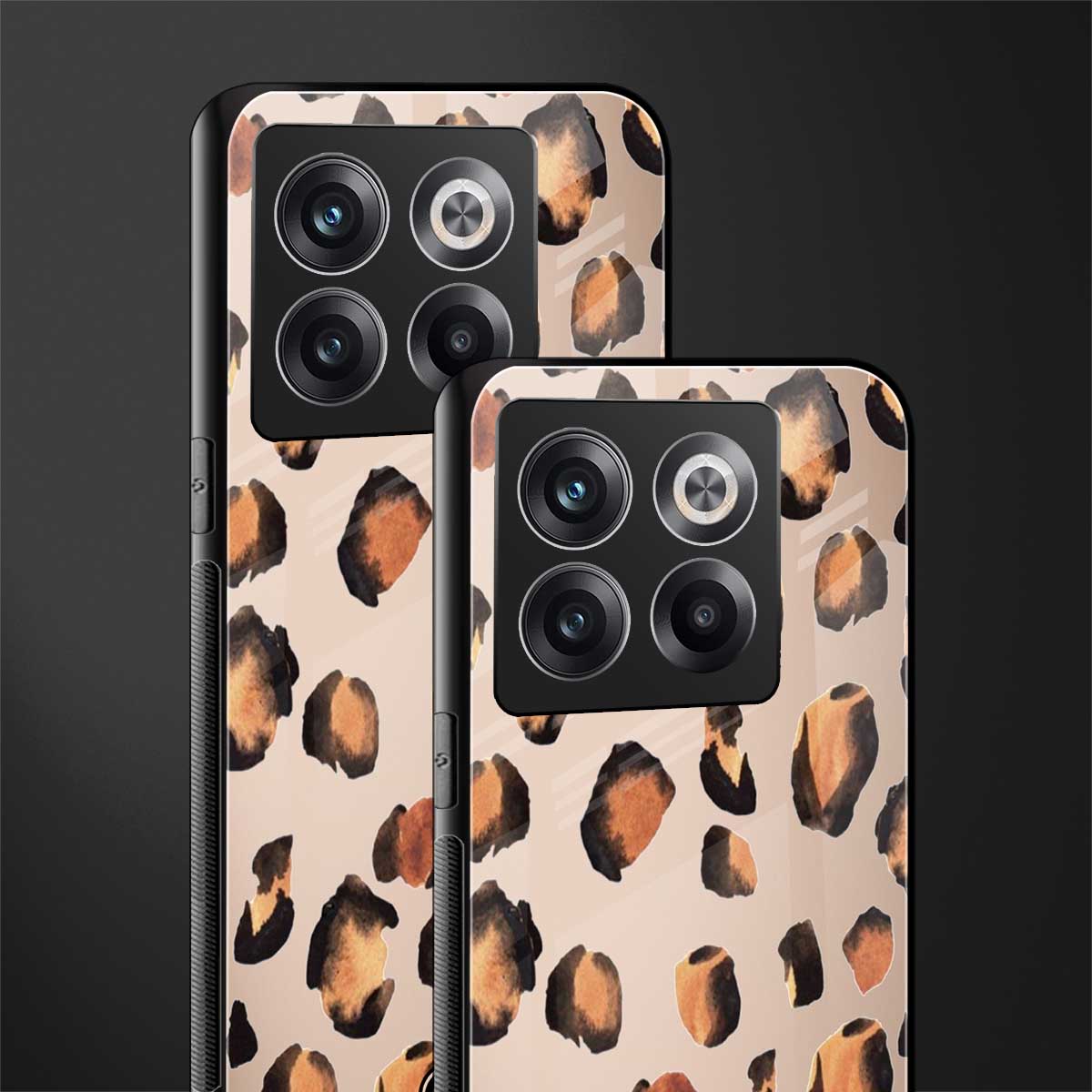 cheetah fur gold edition back phone cover | glass case for oneplus 10t