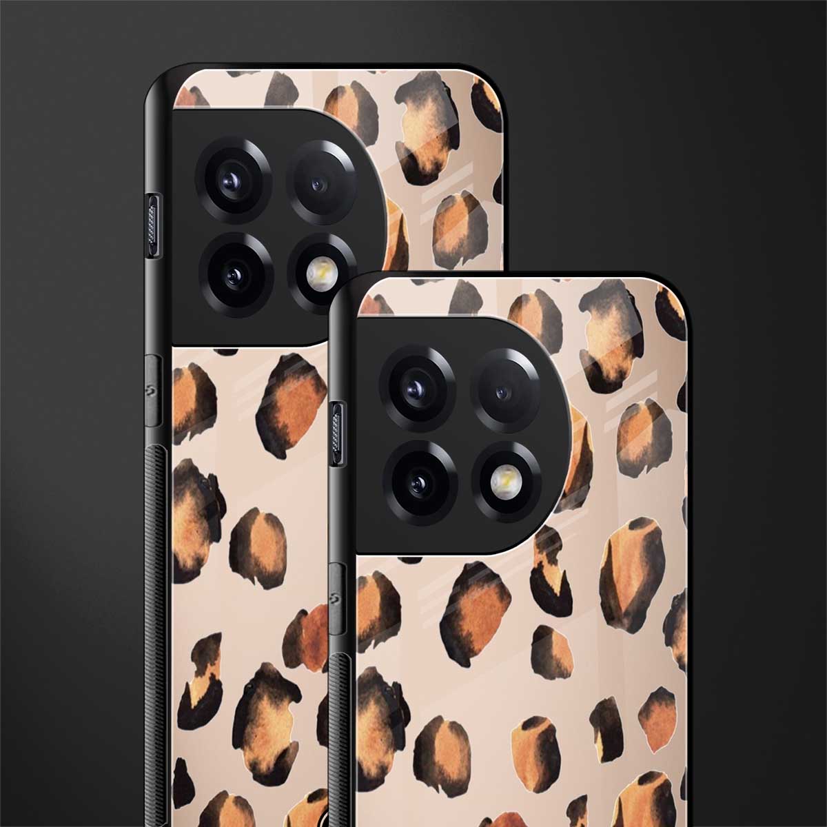 cheetah fur gold edition back phone cover | glass case for oneplus 11r