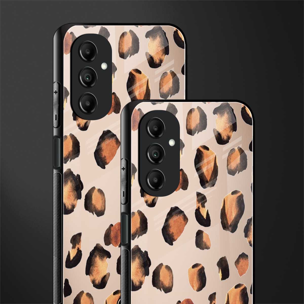cheetah fur gold edition back phone cover | glass case for samsung galaxy a14 5g