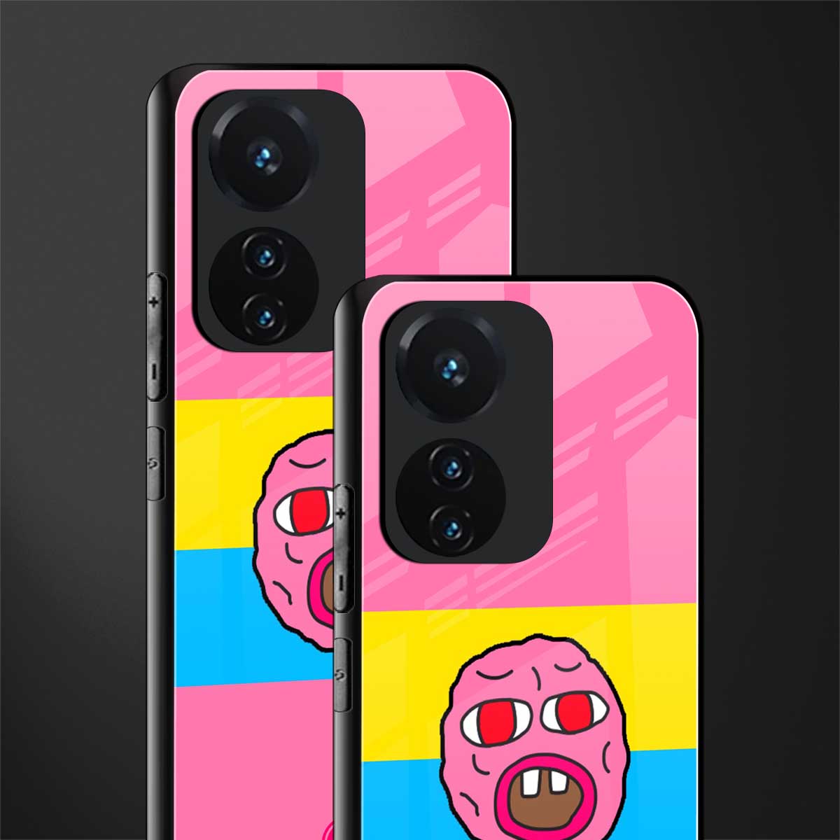 cherry bomb back phone cover | glass case for vivo t1 44w 4g