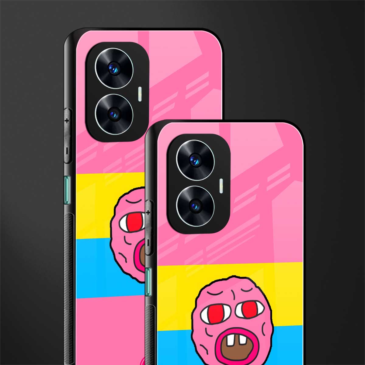 cherry bomb back phone cover | glass case for realme c55