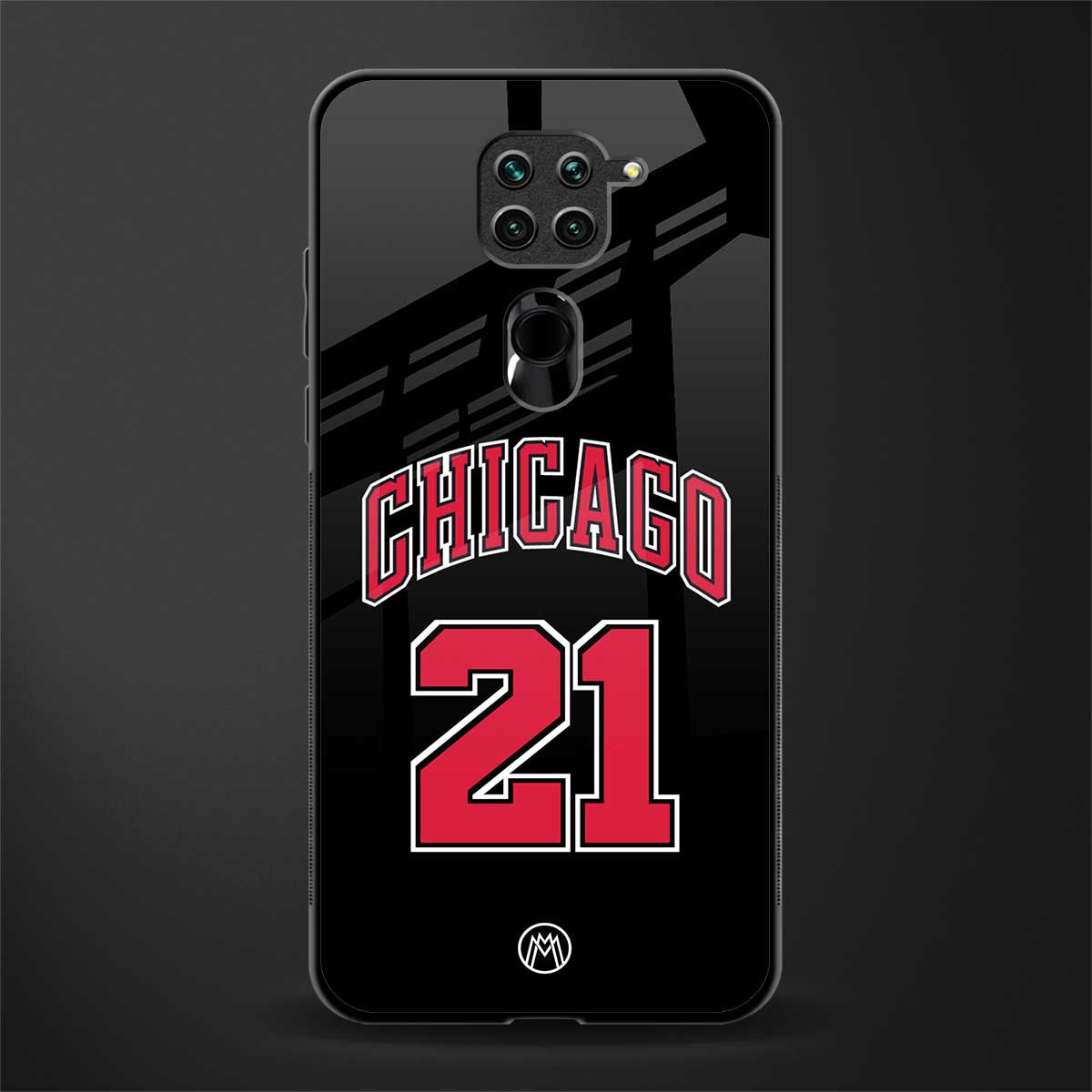 chicago 21 glass case for redmi note 9 image