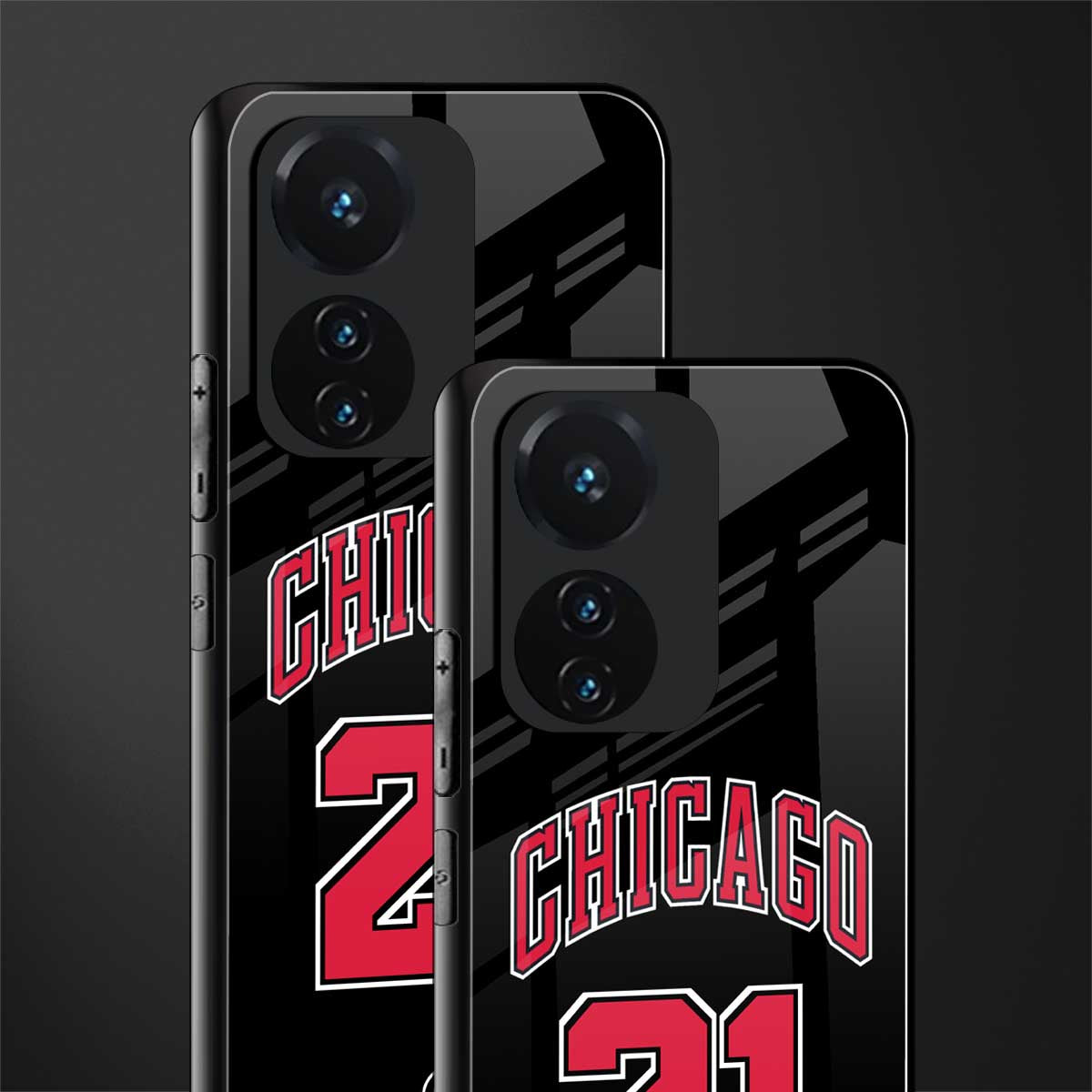 chicago 21 back phone cover | glass case for vivo t1 44w 4g