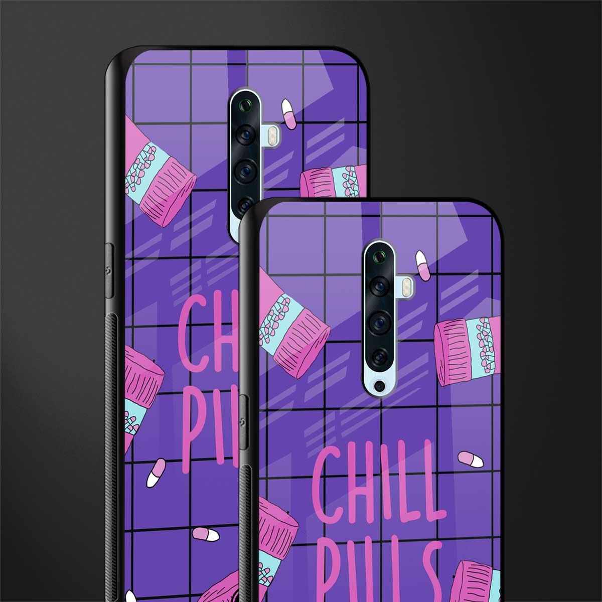 chill pills glass case for oppo reno 2f image-2