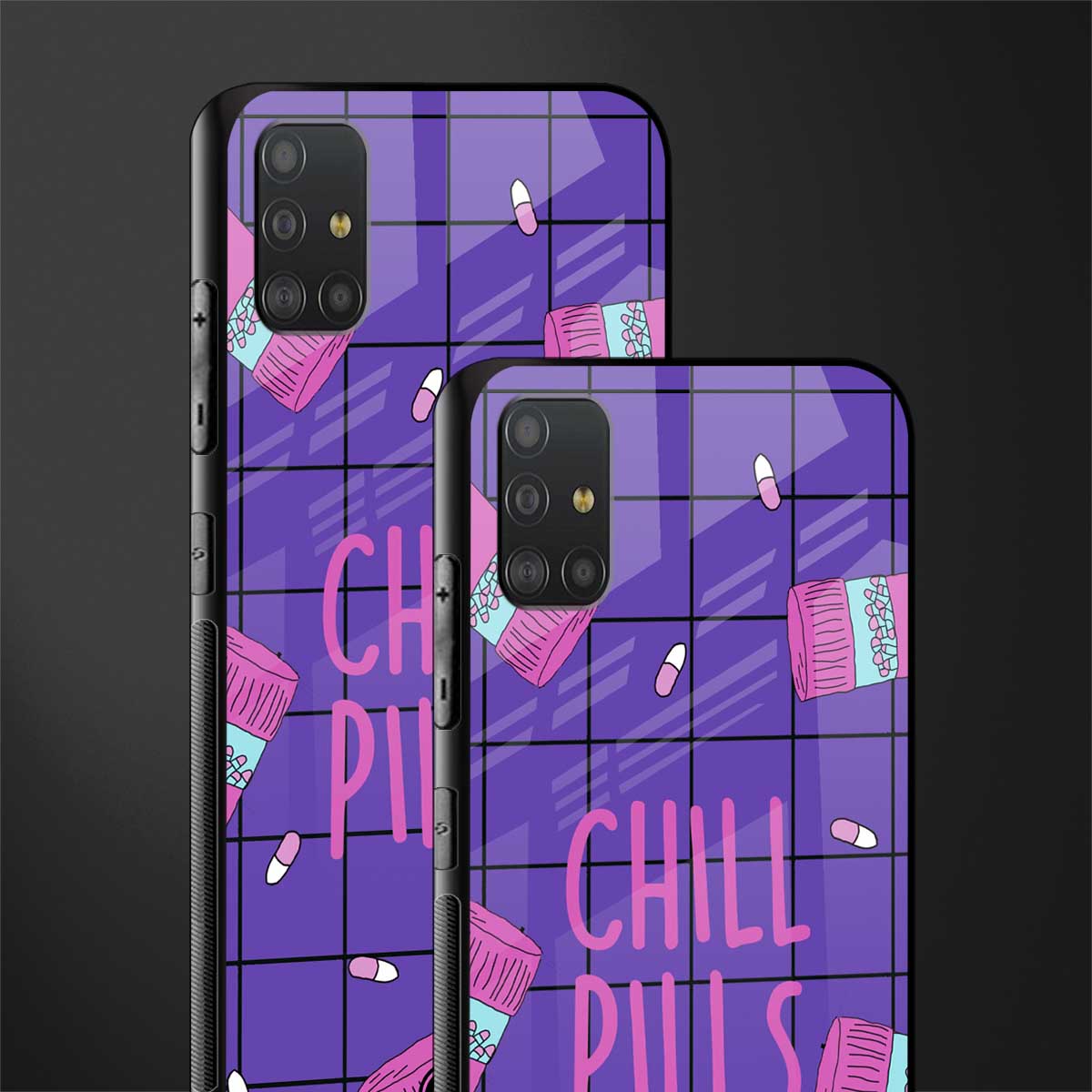 chill pills glass case for samsung galaxy a51 image-2