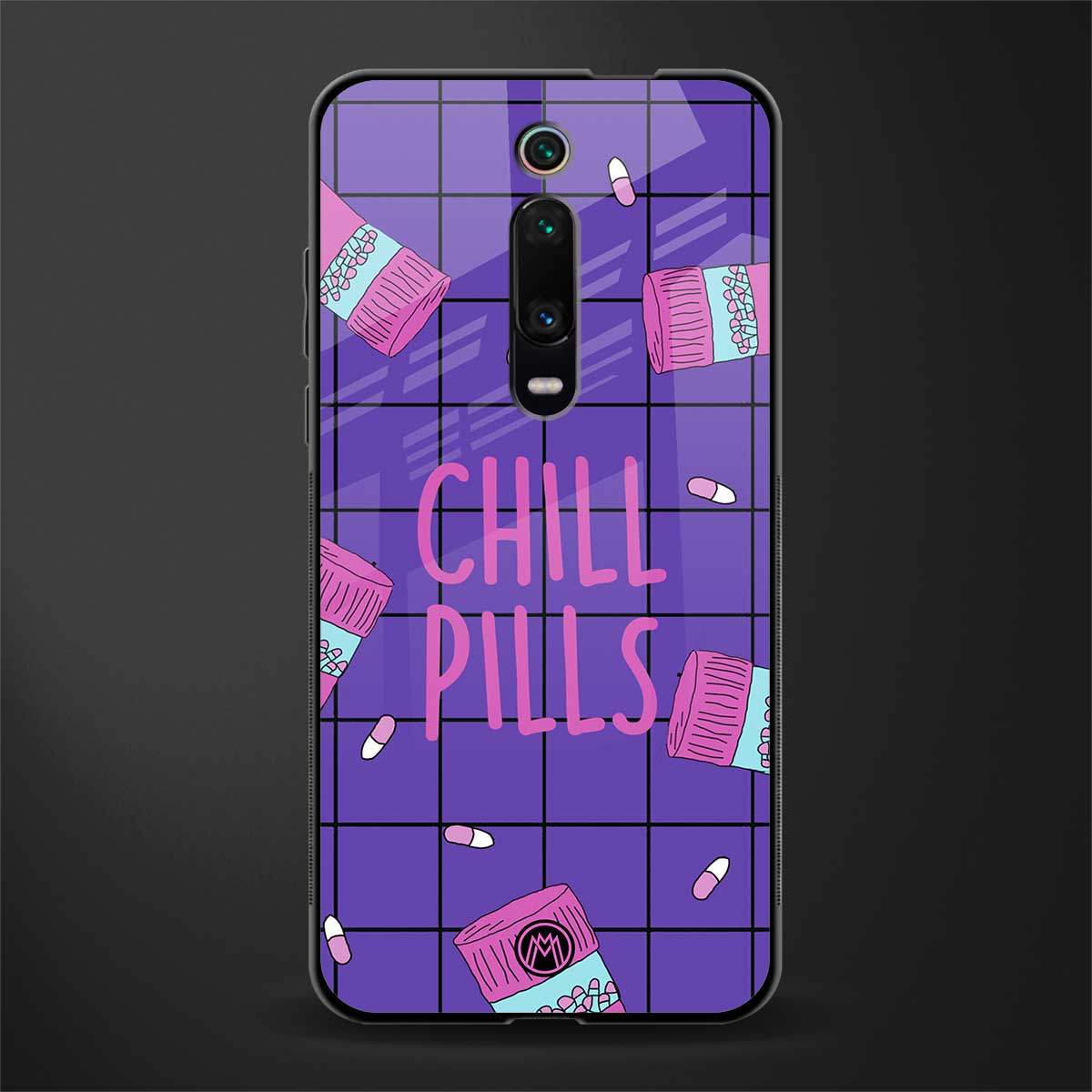 chill pills glass case for redmi k20 image