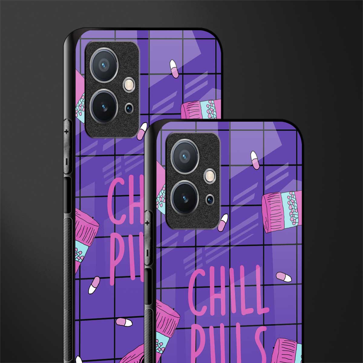 chill pills glass case for vivo y75 5g image-2