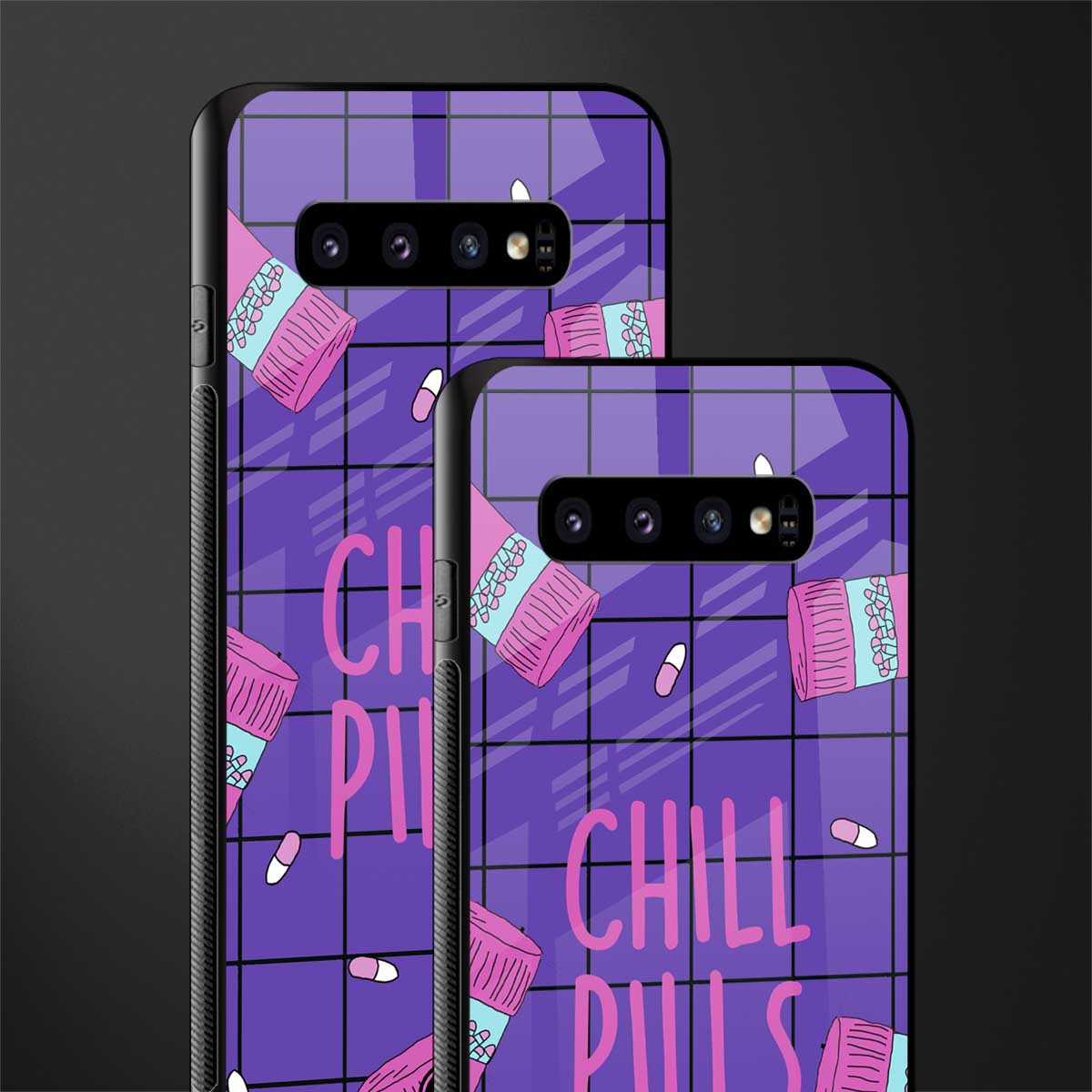 chill pills glass case for samsung galaxy s10 plus image-2
