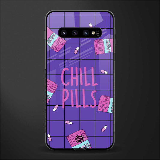 chill pills glass case for samsung galaxy s10 plus image