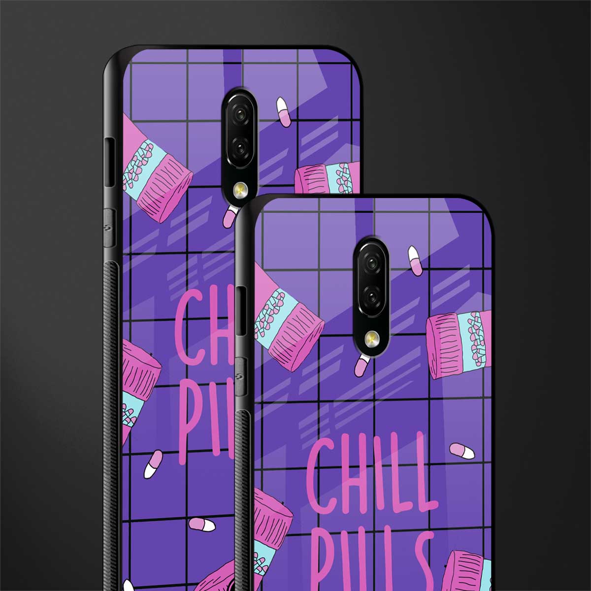 chill pills glass case for oneplus 7 image-2