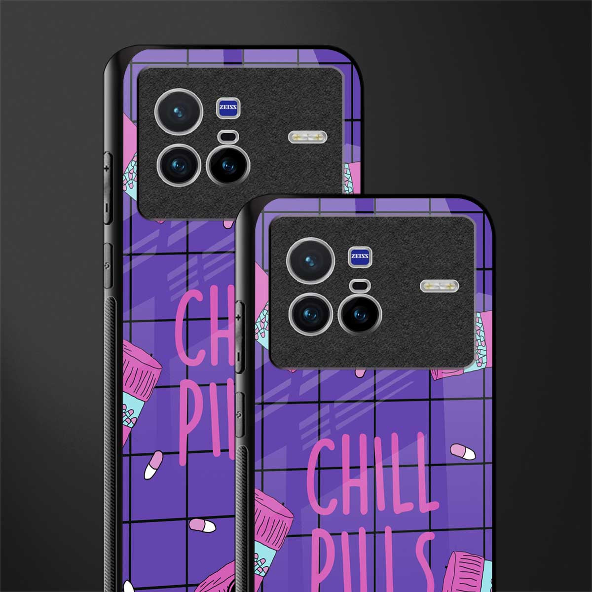 chill pills glass case for vivo x80 image-2