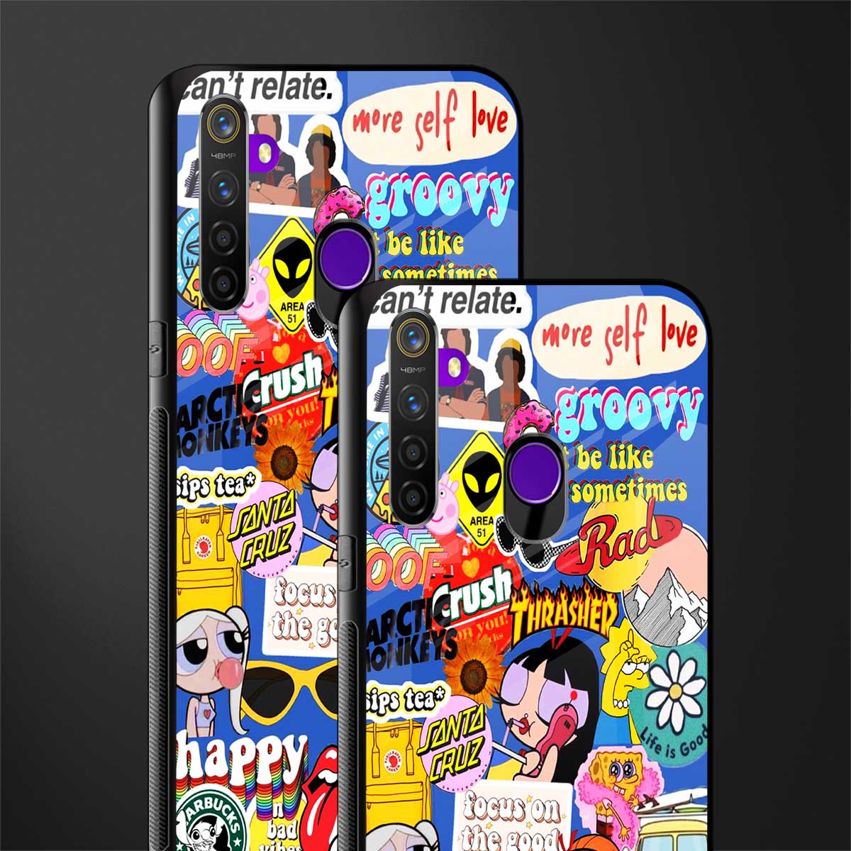classic collage aesthetic glass case for realme narzo 10 image-2