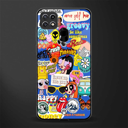 classic collage aesthetic glass case for oppo a15 image