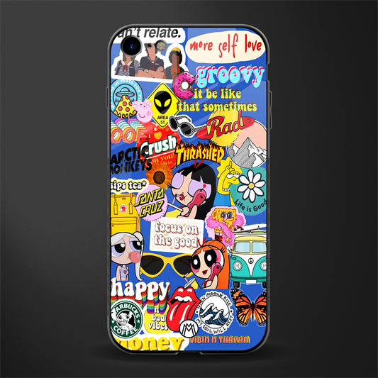 classic collage aesthetic glass case for iphone se 2020 image