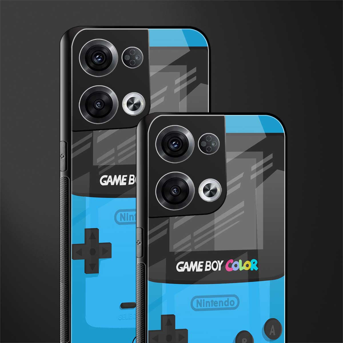 classic color gameboy back phone cover | glass case for oppo reno 8
