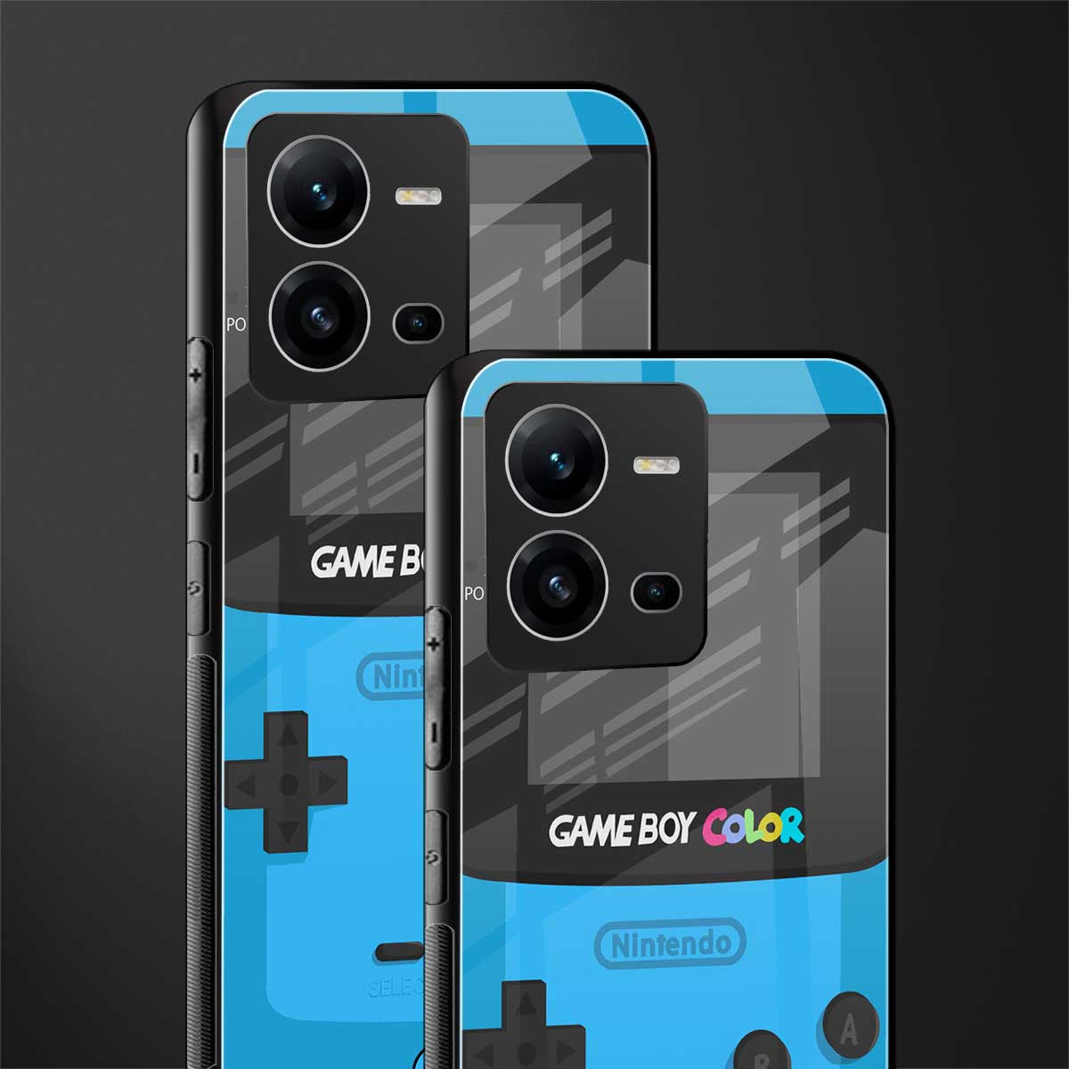 classic color gameboy back phone cover | glass case for vivo v25-5g
