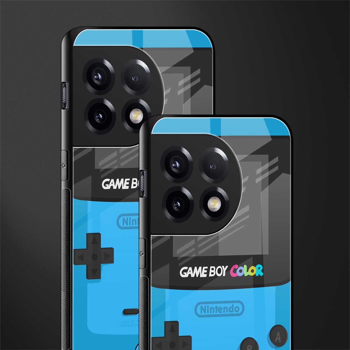 classic color gameboy back phone cover | glass case for oneplus 11r