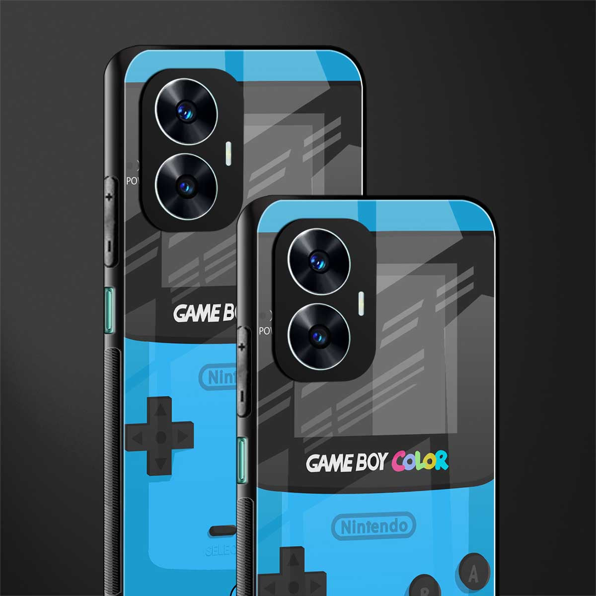 classic color gameboy back phone cover | glass case for realme c55