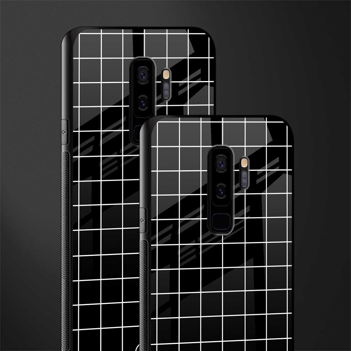 classic grid dark edition glass case for samsung galaxy s9 plus image-2