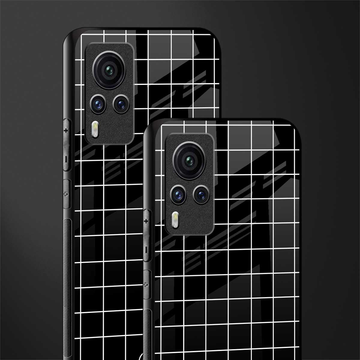 classic grid dark edition glass case for vivo x60 pro image-2