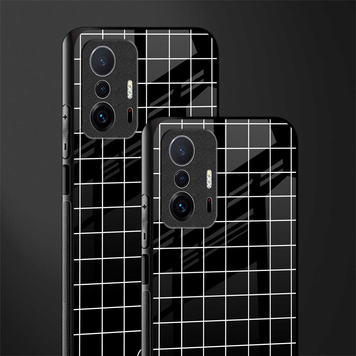classic grid dark edition glass case for mi 11t pro 5g image-2