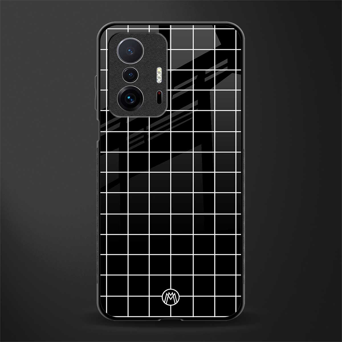 classic grid dark edition glass case for mi 11t pro 5g image