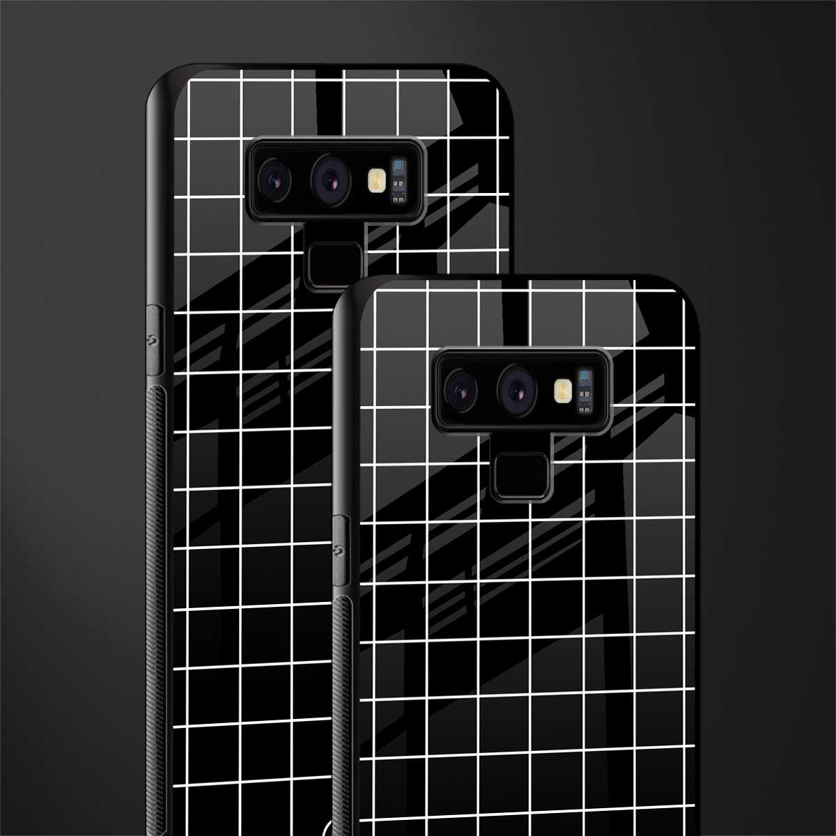 classic grid dark edition glass case for samsung galaxy note 9 image-2
