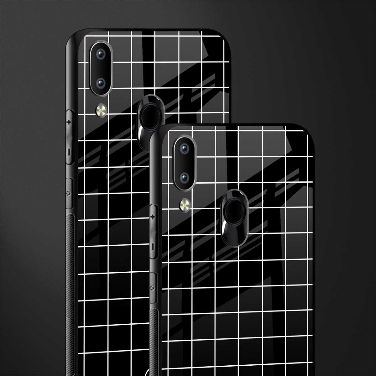 classic grid dark edition glass case for vivo y91 image-2