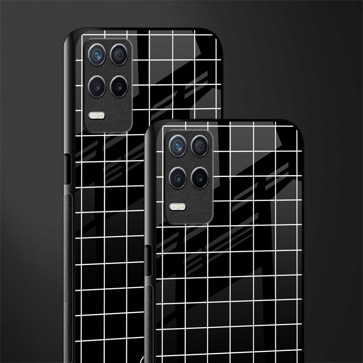 classic grid dark edition glass case for realme narzo 30 5g image-2