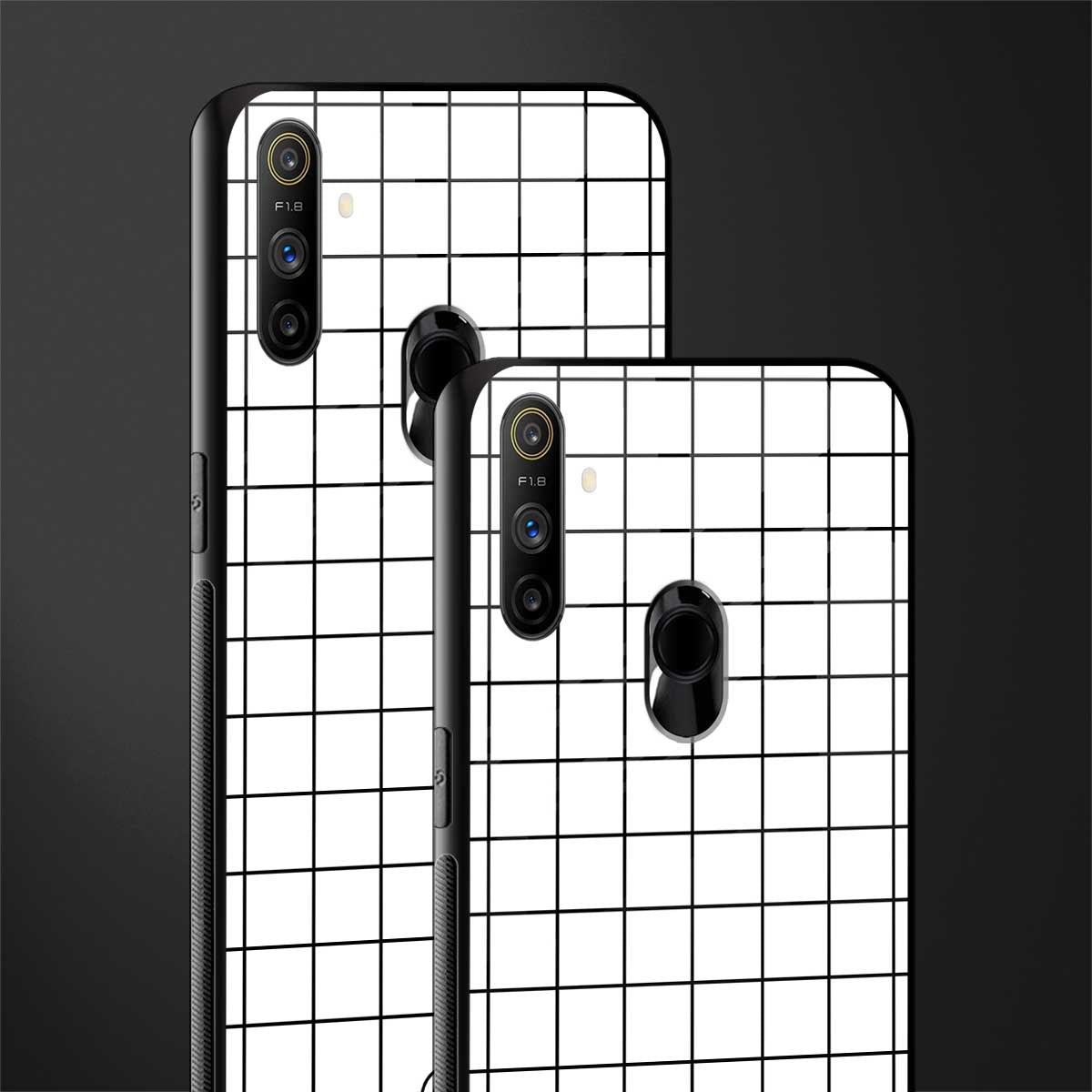 classic grid light edition glass case for realme narzo 10a image-2