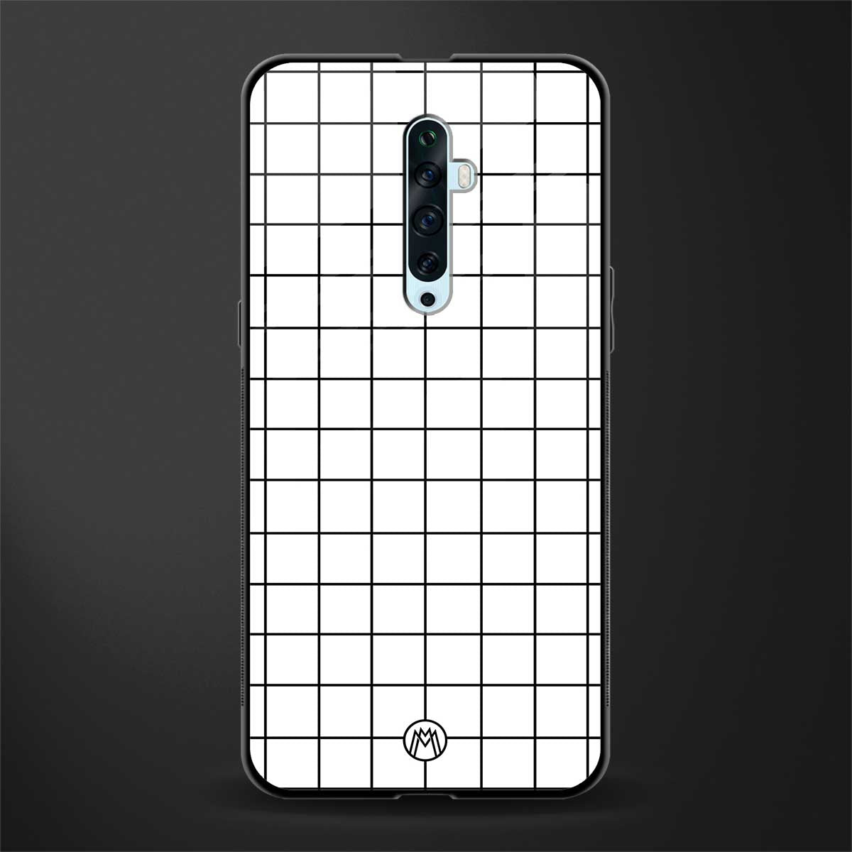 classic grid light edition glass case for oppo reno 2f image