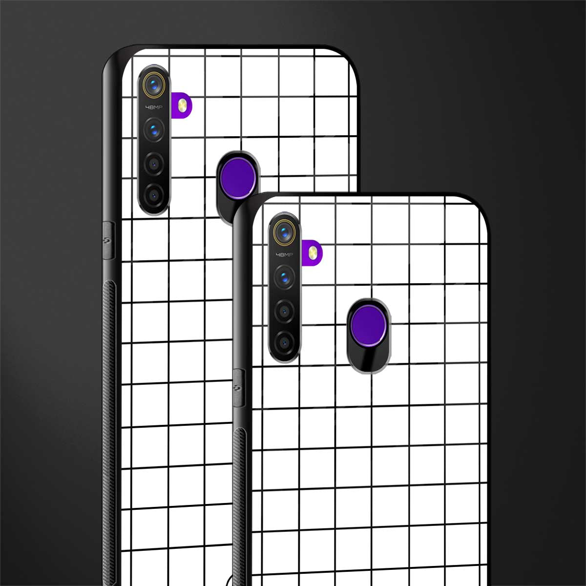 classic grid light edition glass case for realme 5s image-2
