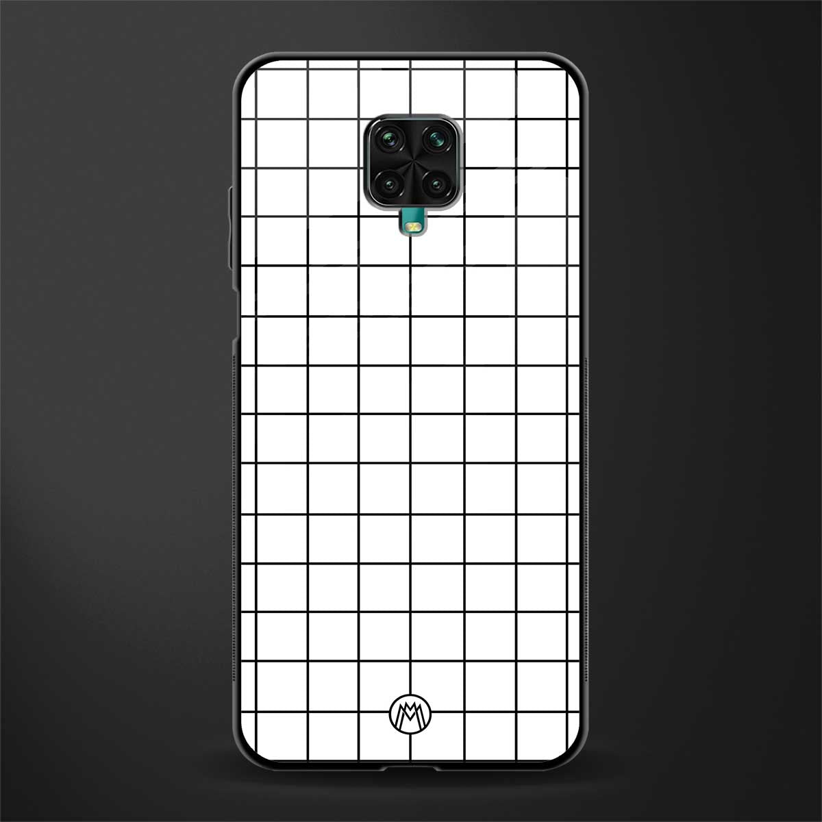 classic grid light edition glass case for redmi note 9 pro max image