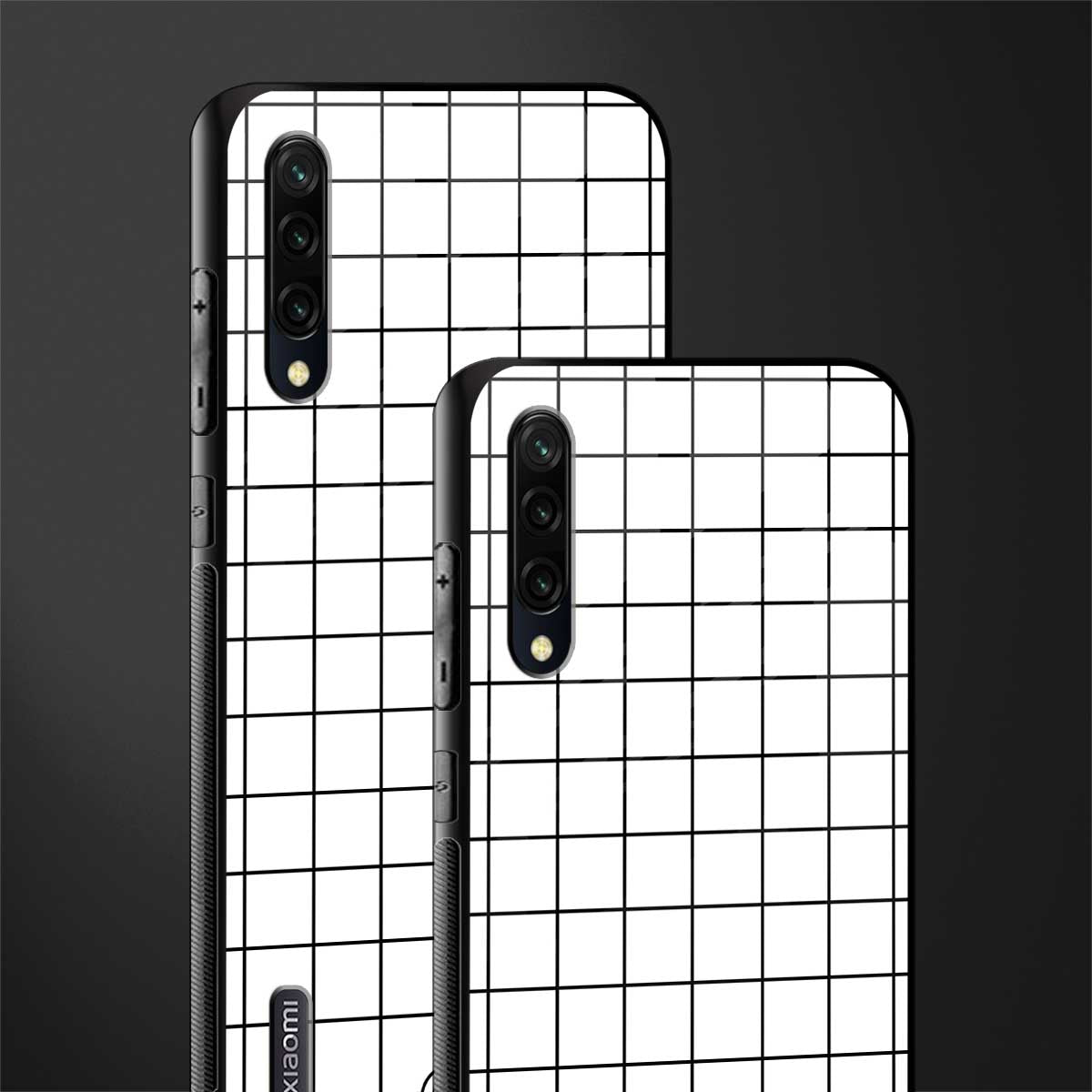 classic grid light edition glass case for mi a3 redmi a3 image-2