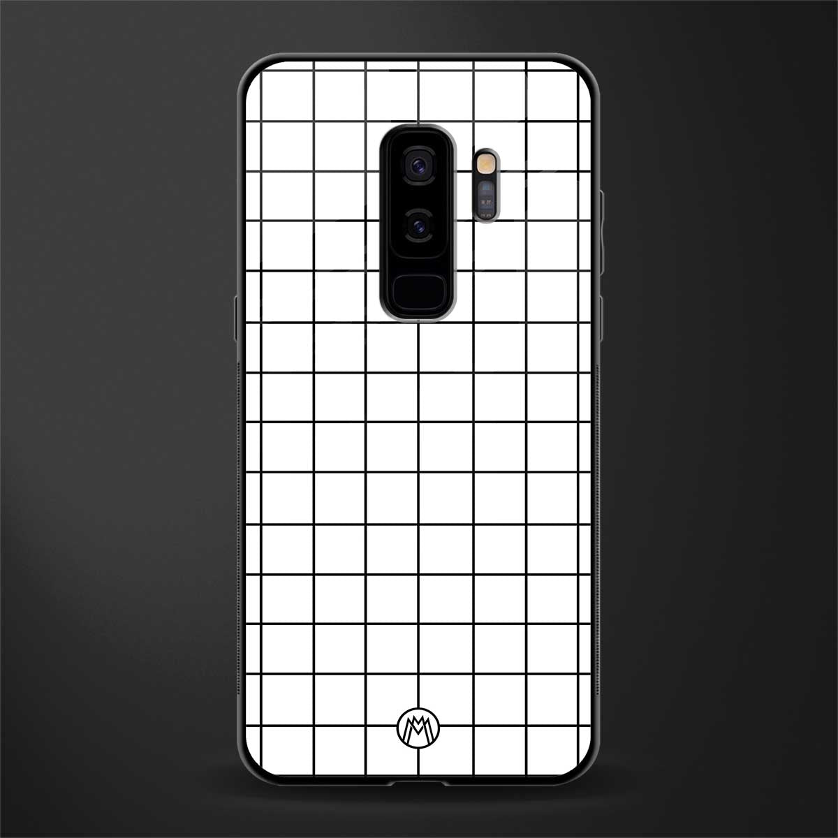 classic grid light edition glass case for samsung galaxy s9 plus image