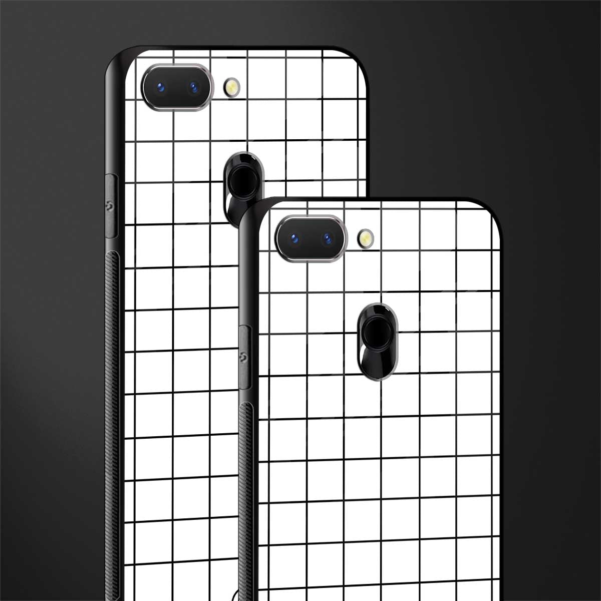 classic grid light edition glass case for oppo a5 image-2