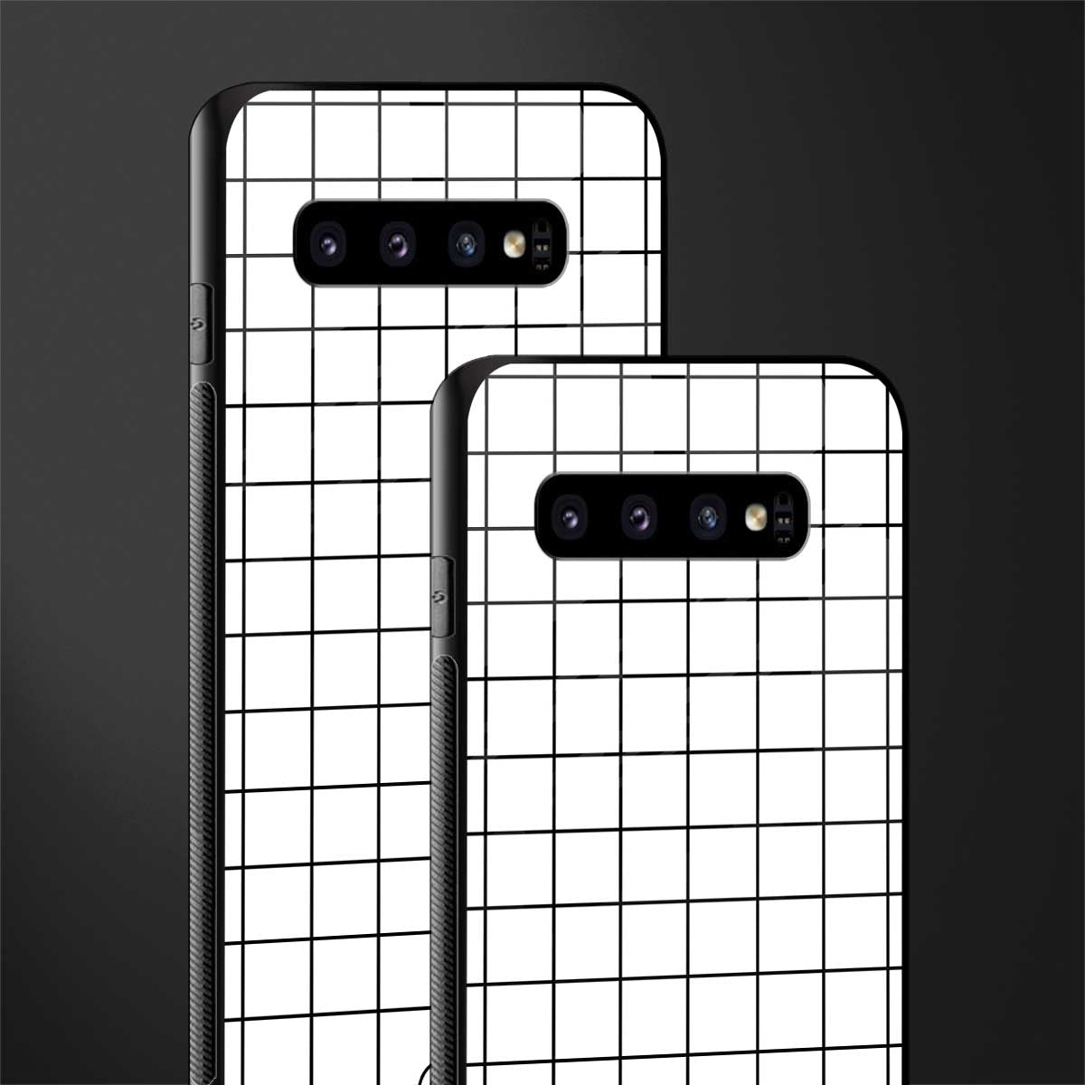classic grid light edition glass case for samsung galaxy s10 image-2