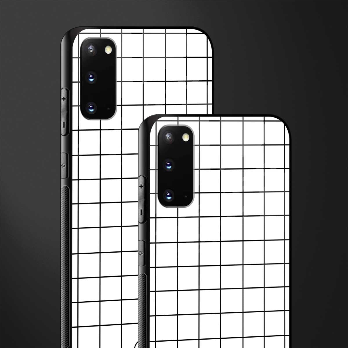 classic grid light edition glass case for samsung galaxy s20 image-2