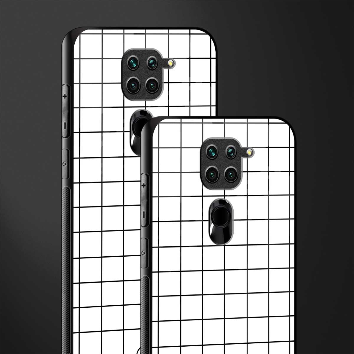 classic grid light edition glass case for redmi note 9 image-2