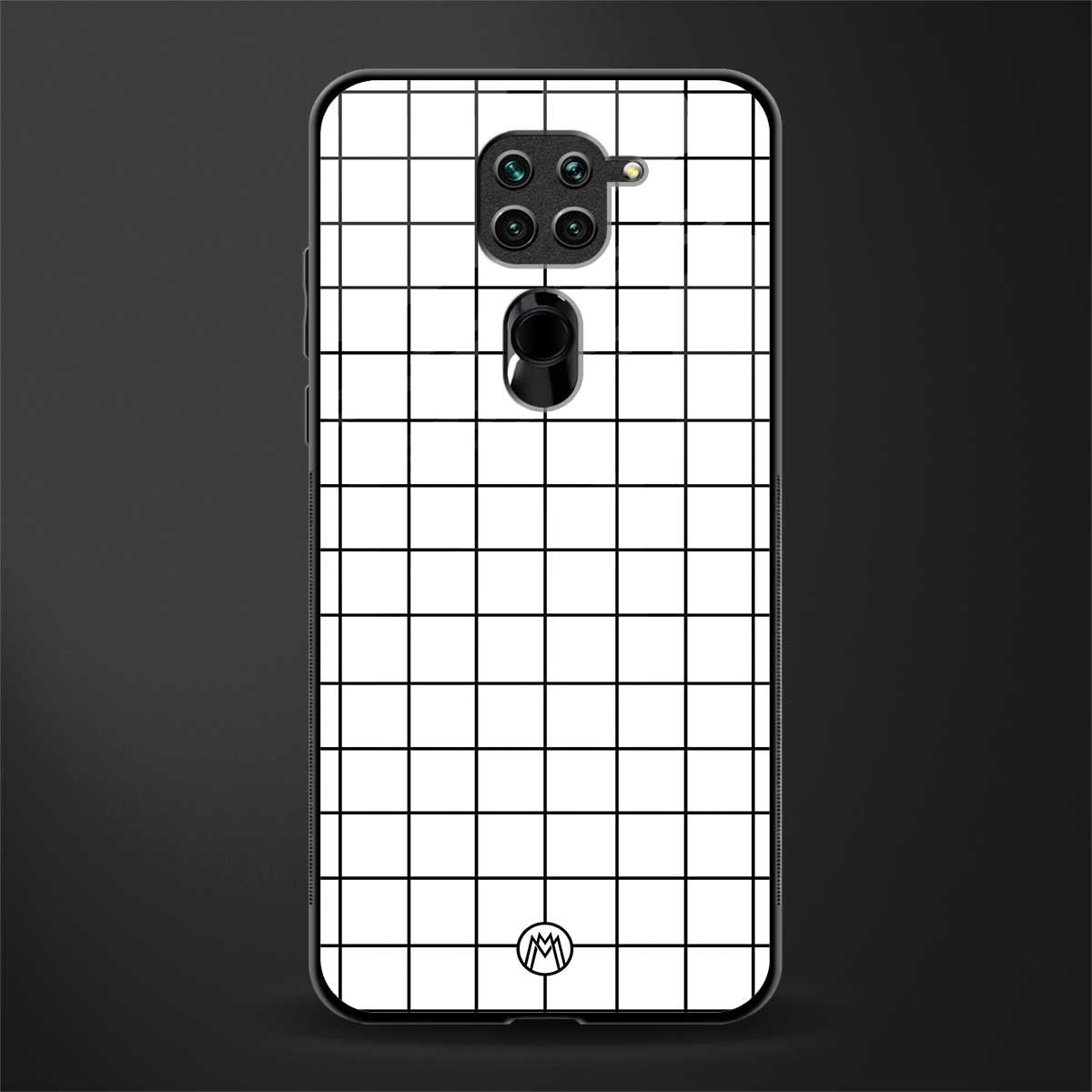 classic grid light edition glass case for redmi note 9 image