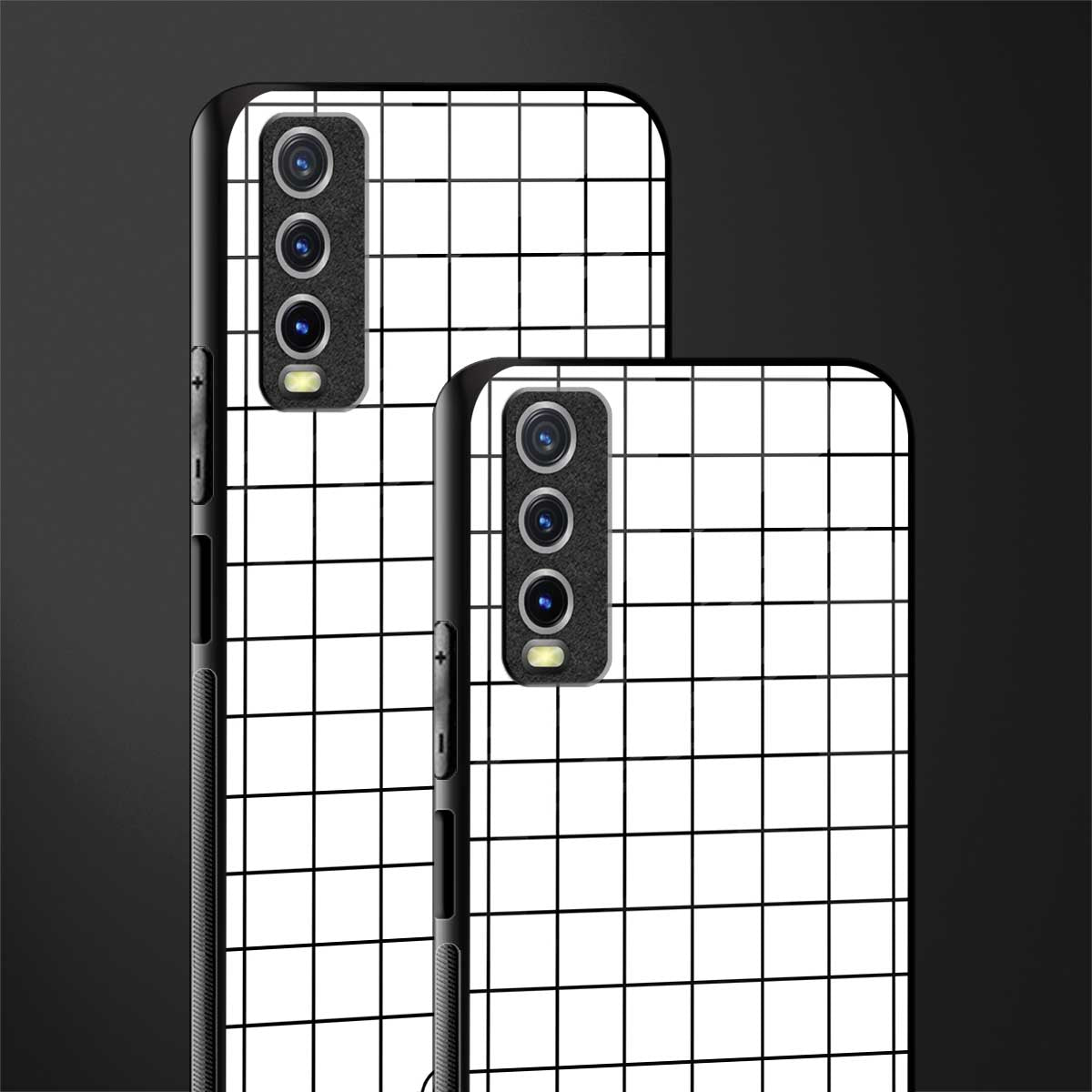 classic grid light edition glass case for vivo y20 image-2